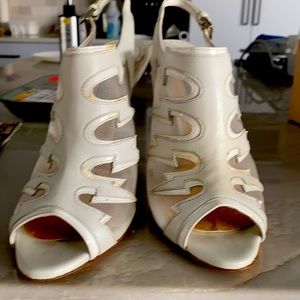 Prada dressy sandals  white size7